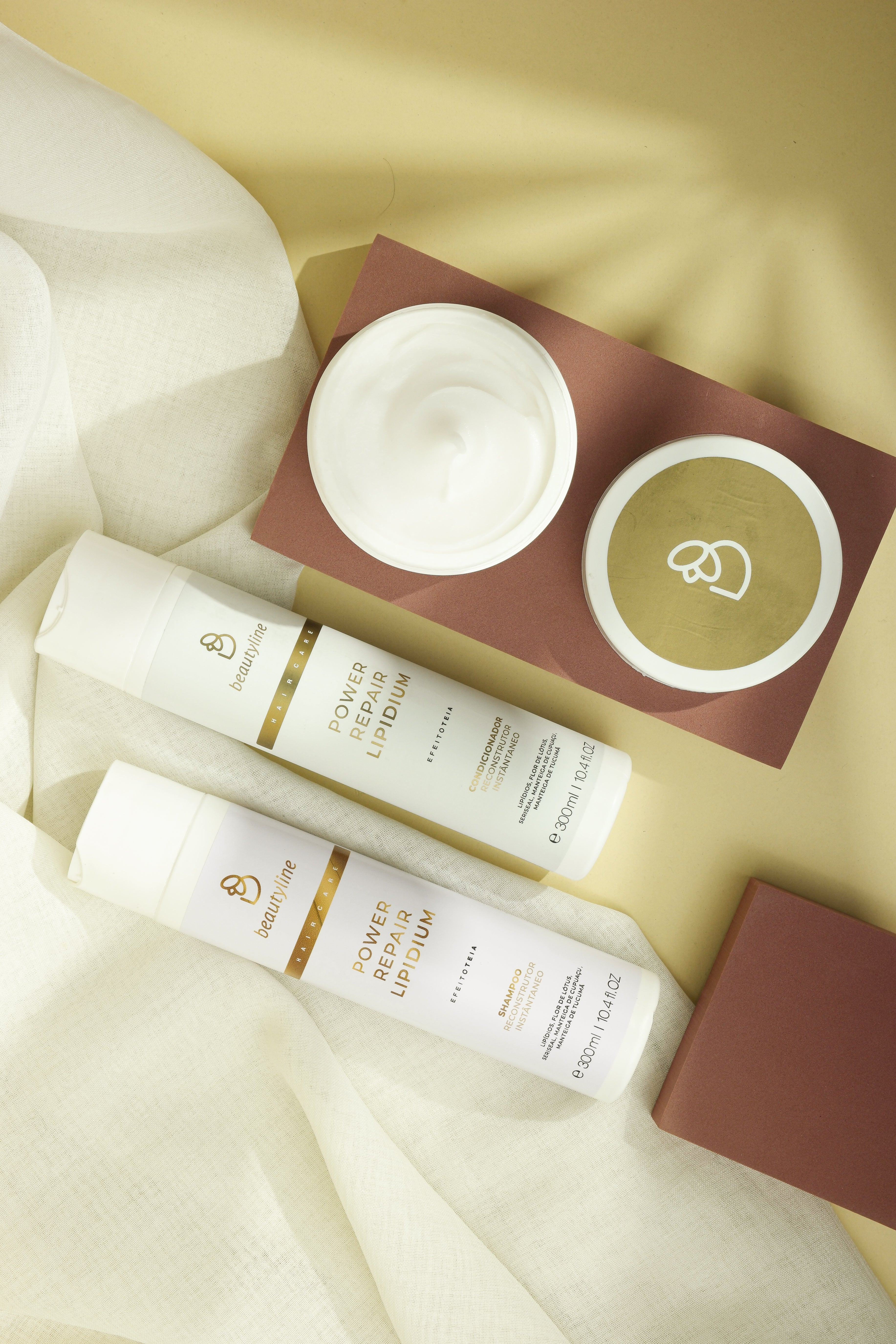 Kit Shampoo, Cond e Máscara Power Repair Lipidium 300g